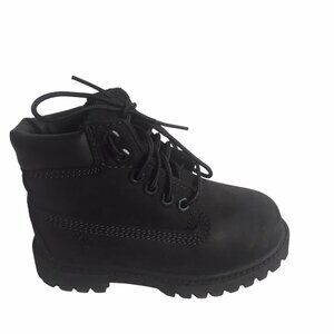 Timberland 12807 Classic Toddler Kids Size 8.5M Black Leather Chukka Ankle Boots